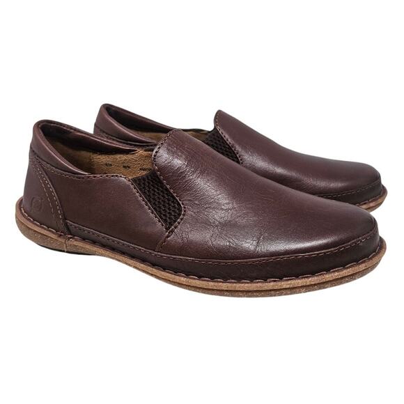 Born 8 Mayflower II Brown Leather Slip On Sneaker Loafer Comfort Casual Gorpcore - Picture 1 of 5
